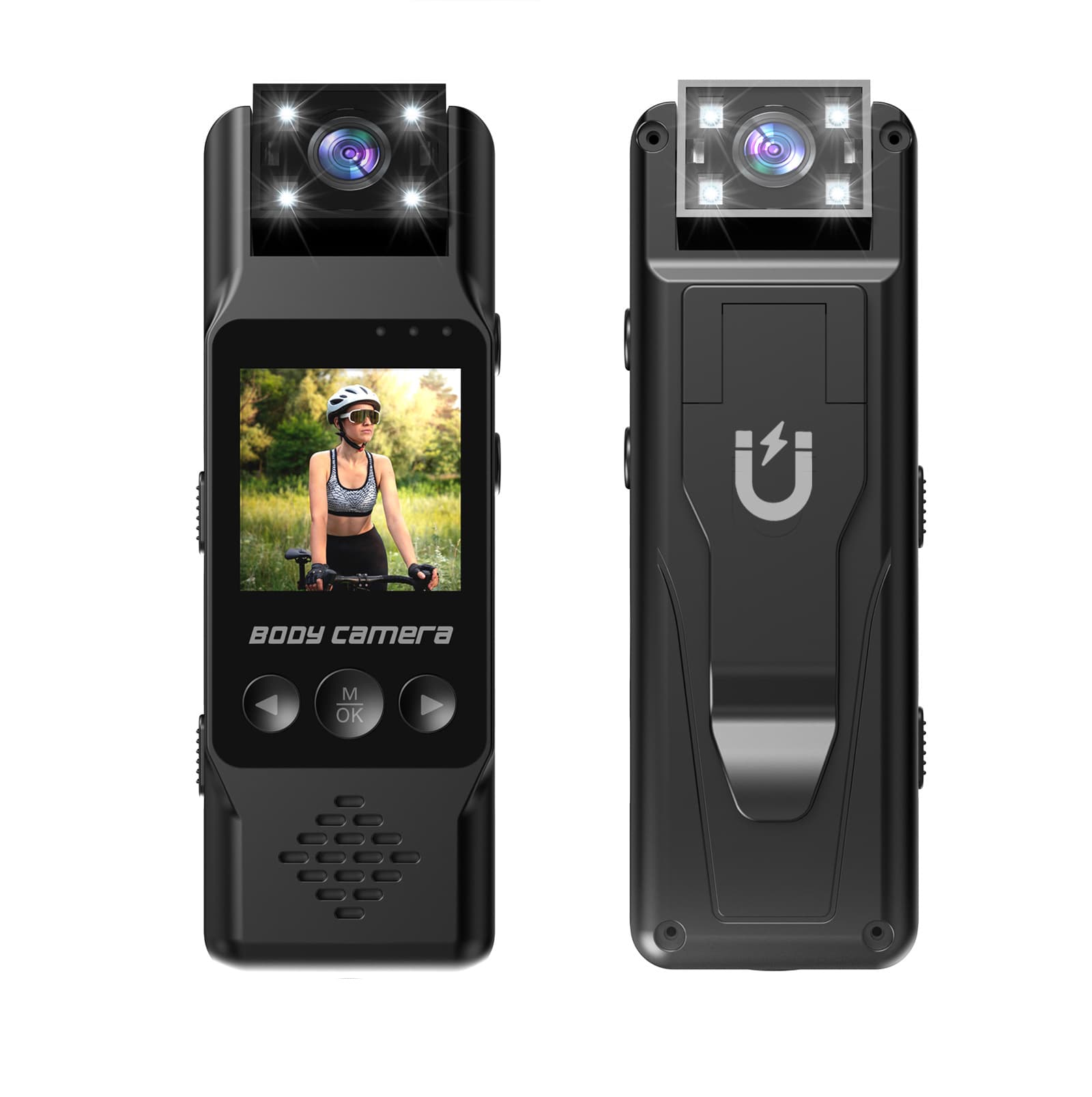 Mini Body Camera with 180 Rotatable Lens, Night Vision & Motion Detection