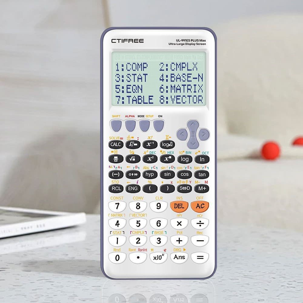 Advanced Scientific Calculator with 417 Functions & Large Natural - Silver