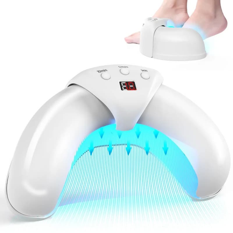 White Portable UV LED Nail Lamp - Open Arch Dryer for Gel Polish with Smart