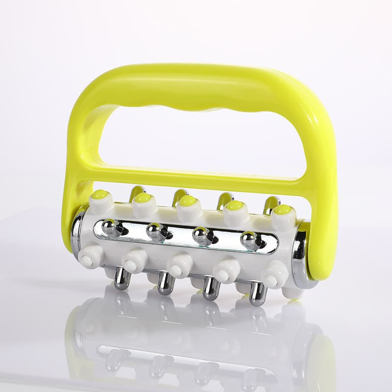 Light Green Ergonomic Body Roller Massager - Handheld Deep Tissue Tool