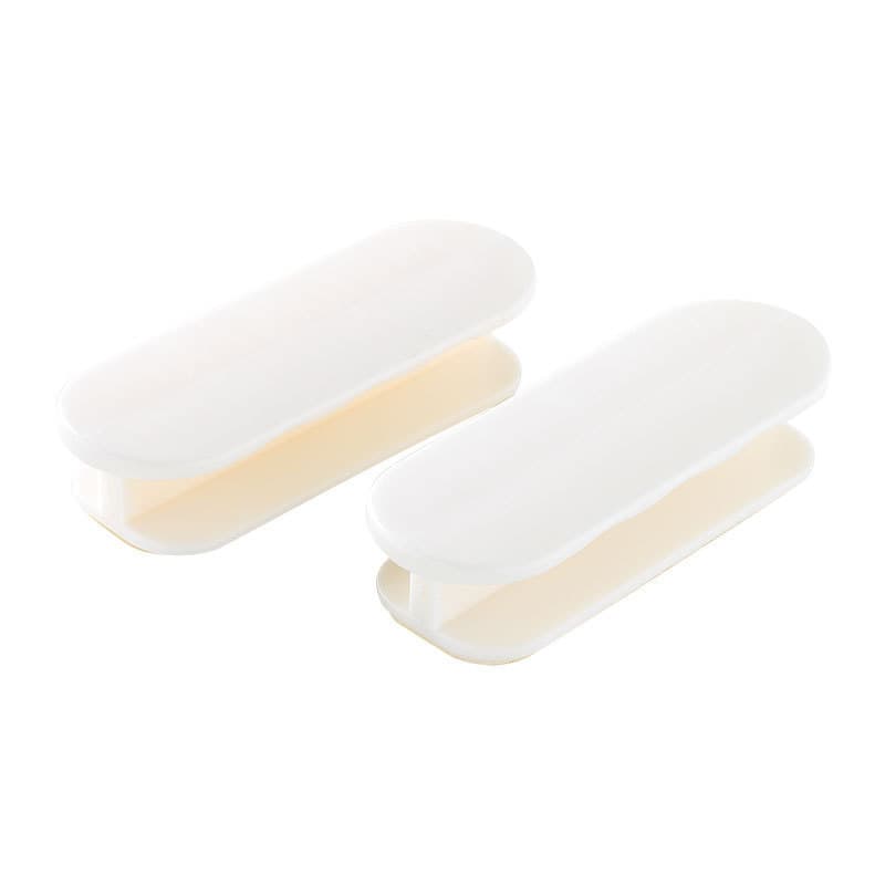 White 10-Pack No-Drill Window Handle Cabinet Pulls - Adhesive Mounting
