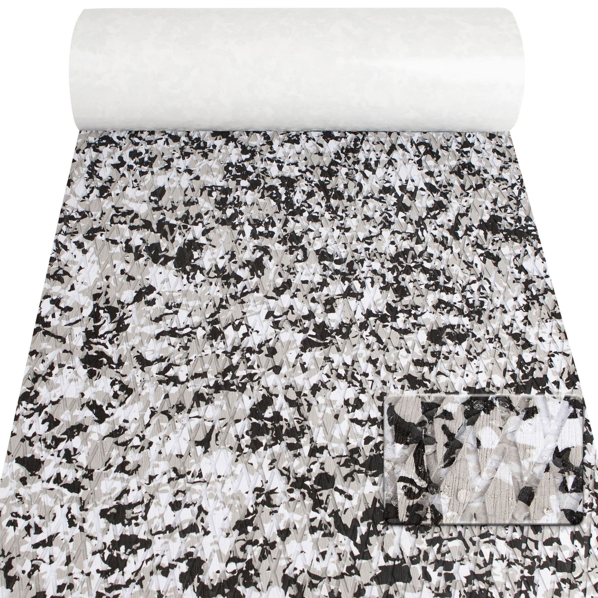 Snow Camouflage EVA Boat Deck Mat - Non-Slip - 2400x300x5mm