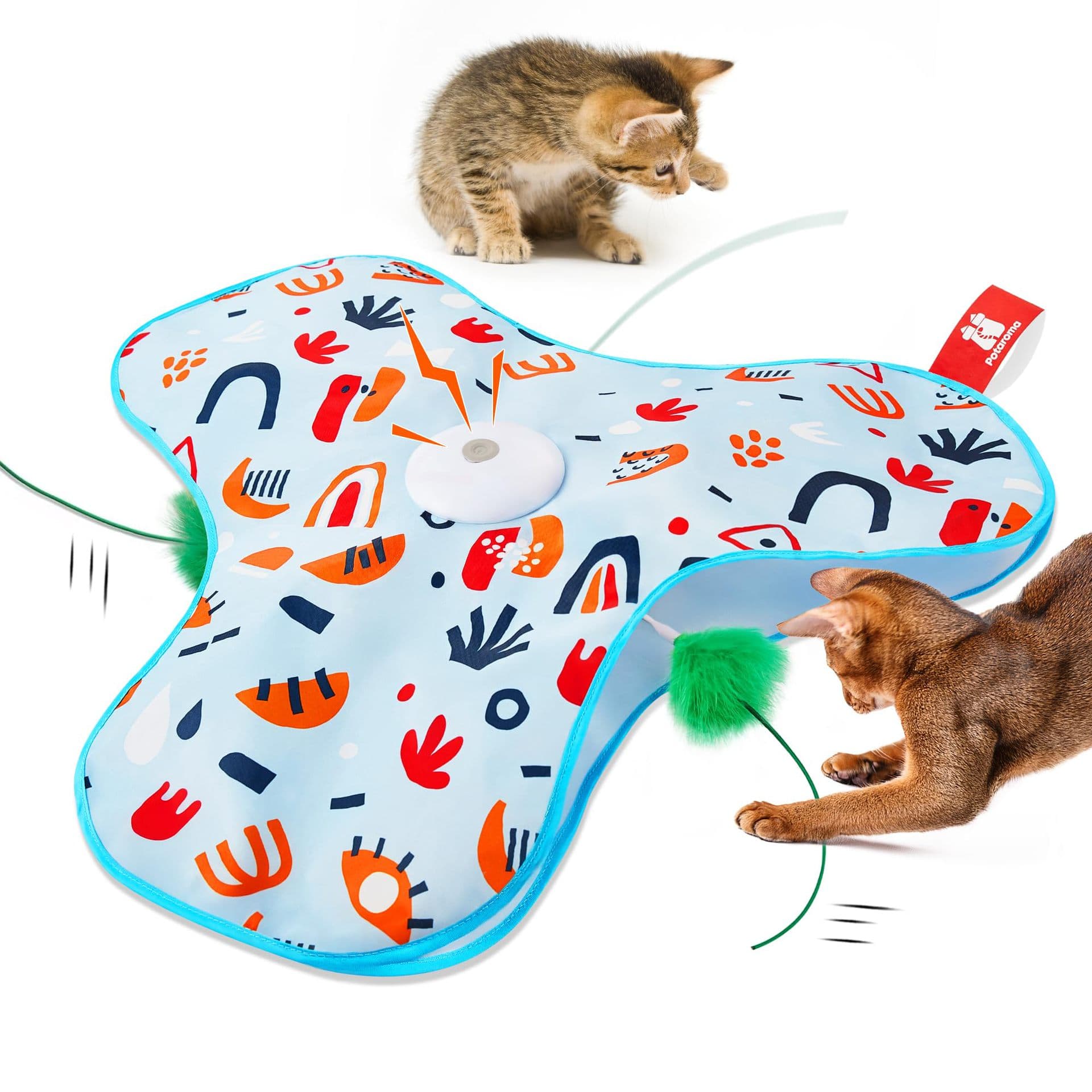 Blue Interactive Cat Toys Rechargeable, Moving Concealed - Blue Activated