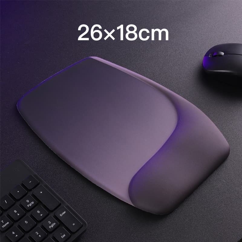 Purple Memory Foam Wrist Rest Set - Ergonomic Mouse Pad & Keyboard Hand