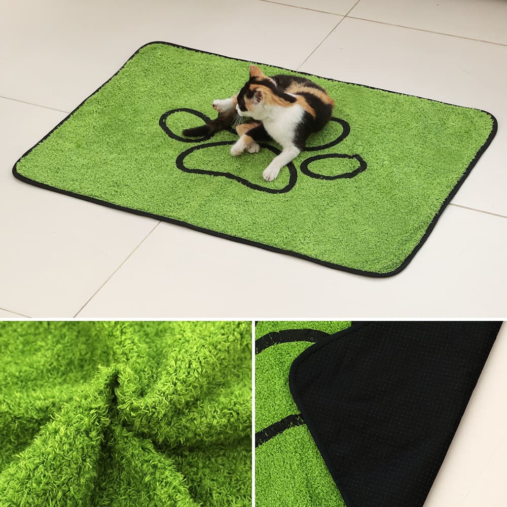 2-Piece Artificial Grass Pet Mat - Soft, Fast-Drying & Non-Slip - 45 × 60 cm