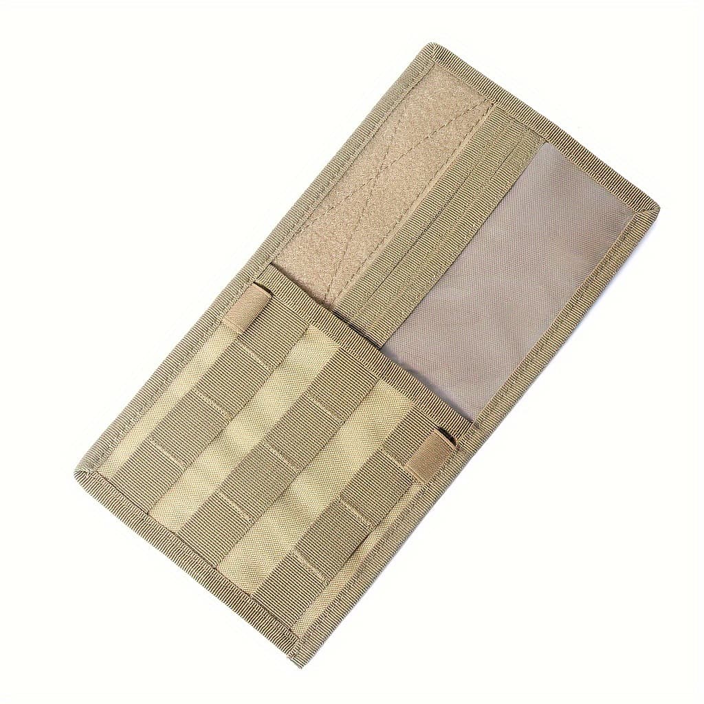 2-Piece Khaki Car Sun Visor Organizer - Multi-Purpose Tactical Storage Bag