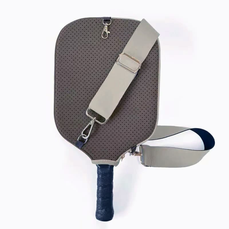 Dark khaki Neoprene Pickleball Paddle Cover - Waterproof Side Pocket Design