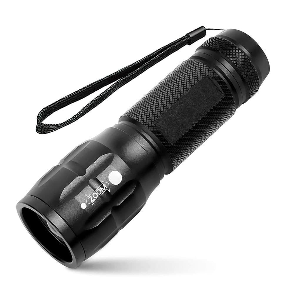 Compact Tactical LED Flashlight - Super Bright 160LM with Adjustable Zoom