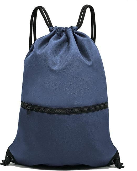 Navy Blue Versatile Drawstring Backpack - Sports, Gym, Yoga - 34 × 47 cm