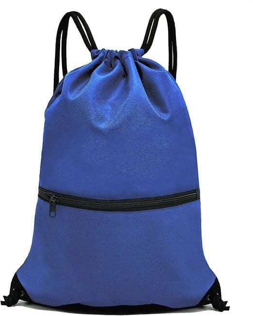 Blue Versatile Drawstring Backpack - Sports, Gym, Yoga, Dance - 34 × 47 cm