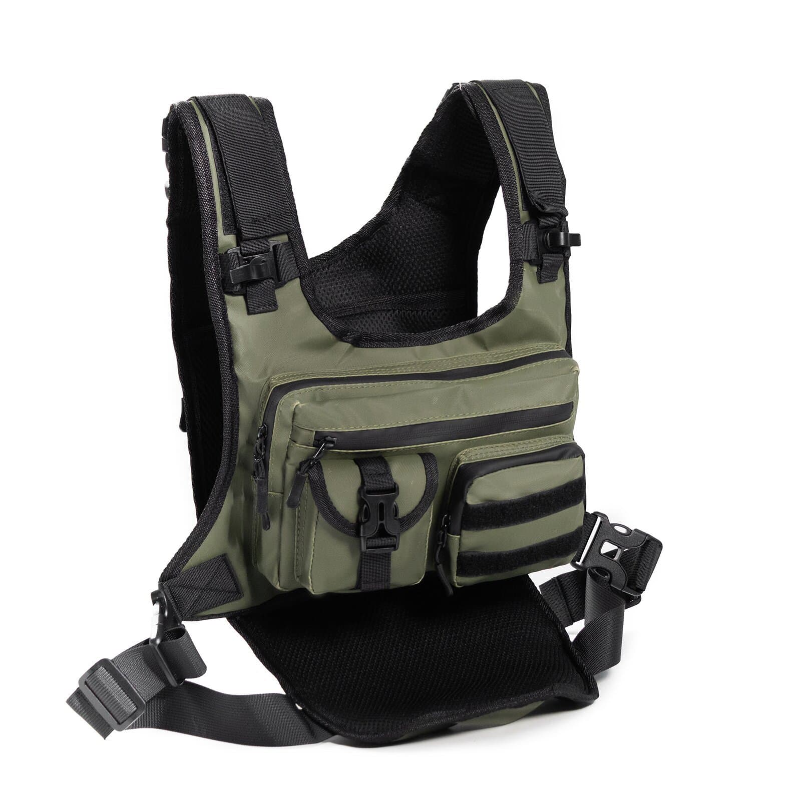 Green Outdoor Tactical Chest Bag - CS Running - 0.572kg, 30 × 30 × 6 cm