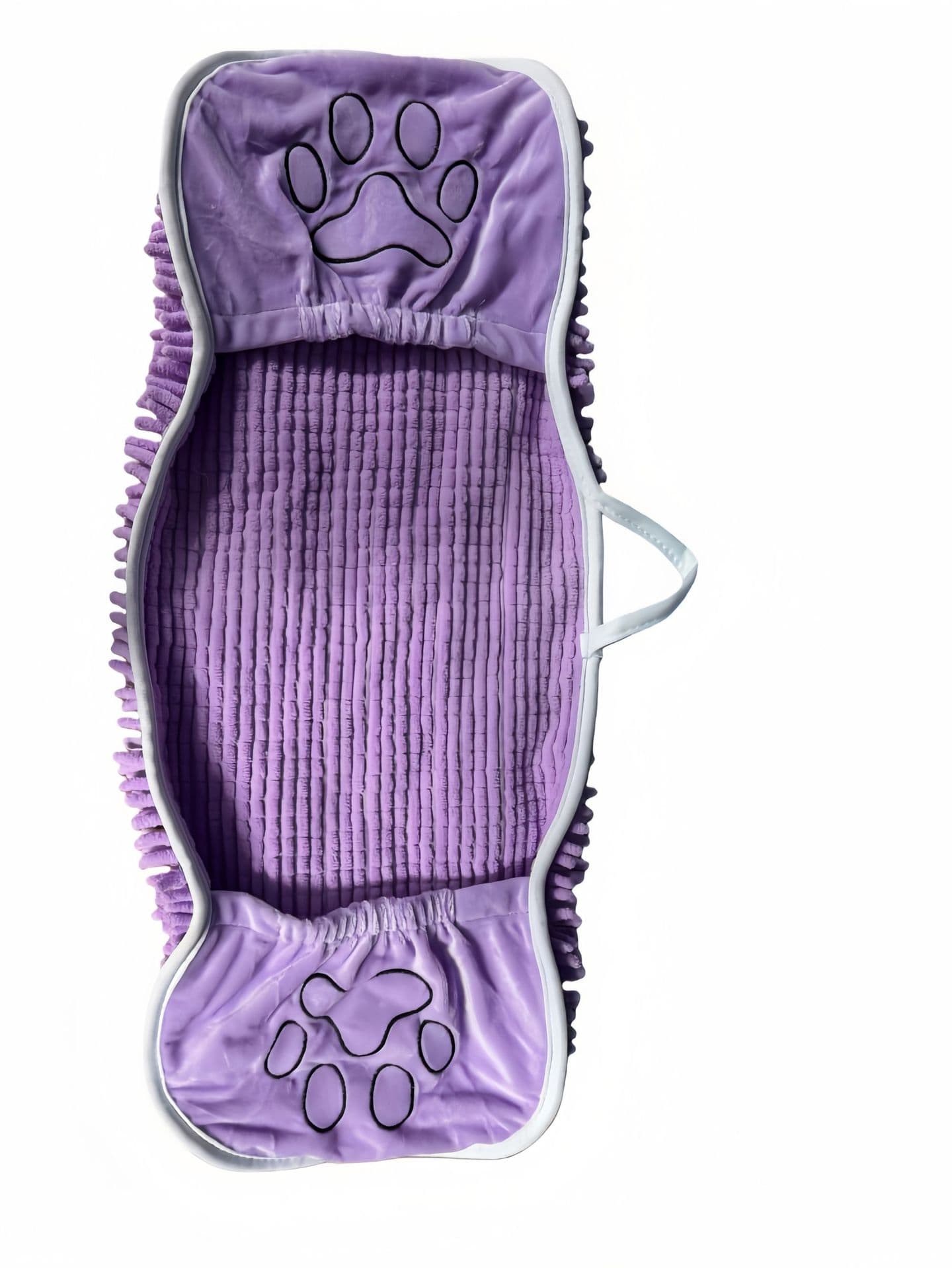 Purple Super Absorbent Pet Drying Towel with Hand Pockets Soft Chenille