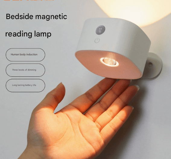 White Rechargeable Motion Sensor Wall Light Dual Light Source Magnetic LED