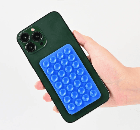 Dark Blue 10 Pack Rectangular Silicone Suction Phone Mount Holder - 28 Cup