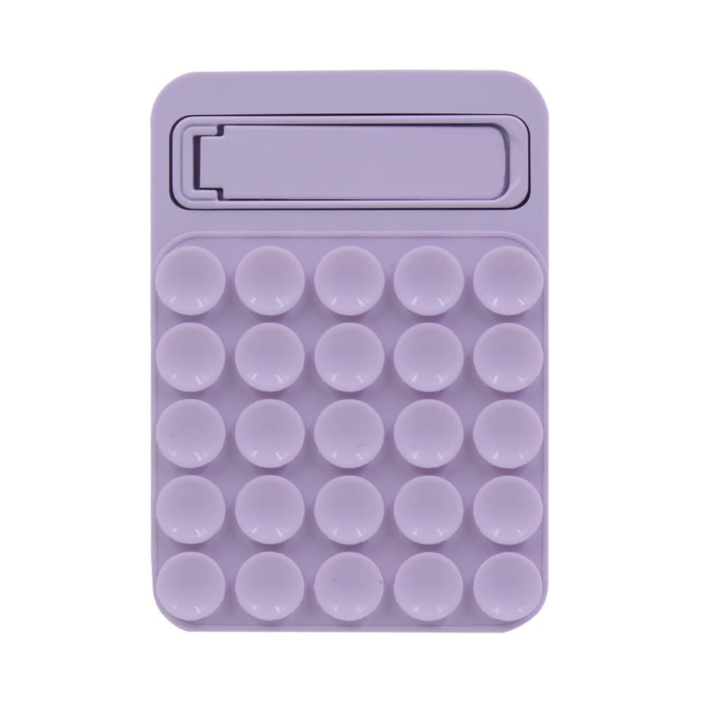 Light Purple 4 Pack Silicone Suction Phone Mount with Foldable Kickstand