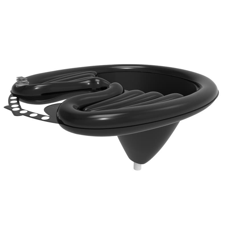 Black Inflatable Hair Washing Basin with Drain Tube and Pump for Seniors