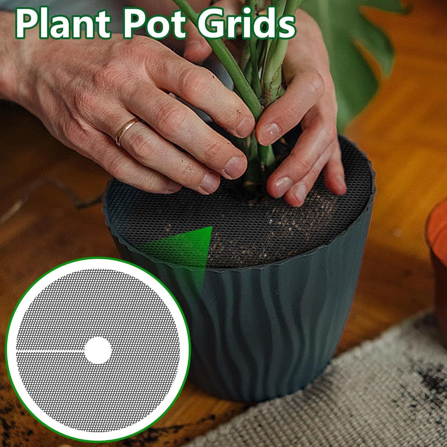 6 Pack Plant Pot Grids 15.7 Inch Flower Pot Soil Protector Cat Dog Pet Proof