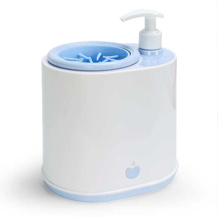 Blue Electric Pet Paw Cleaner Automatic Dog Foot Washer Cup with Built-in