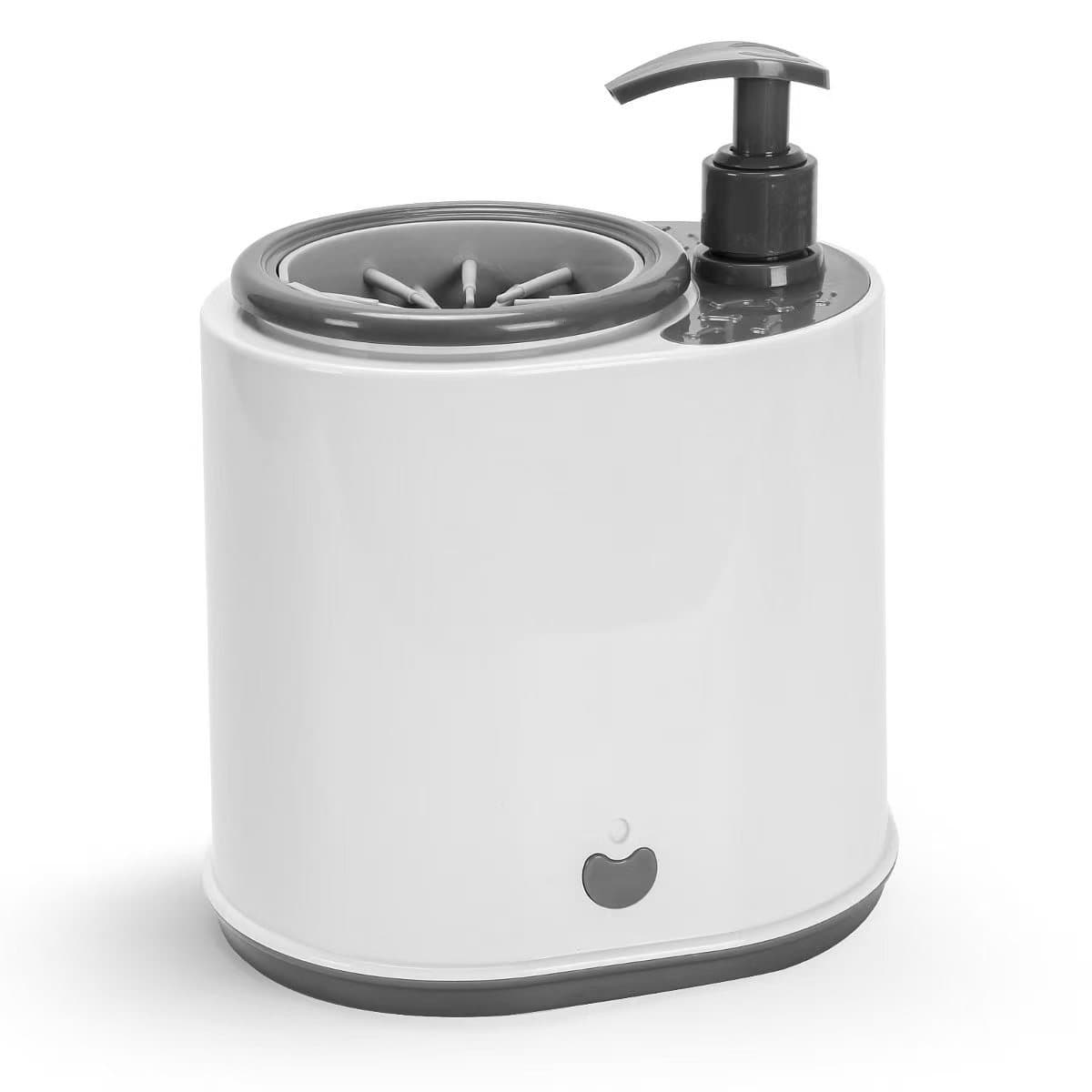 Grey Electric Pet Paw Cleaner Automatic Dog Foot Washer Cup with Built-in