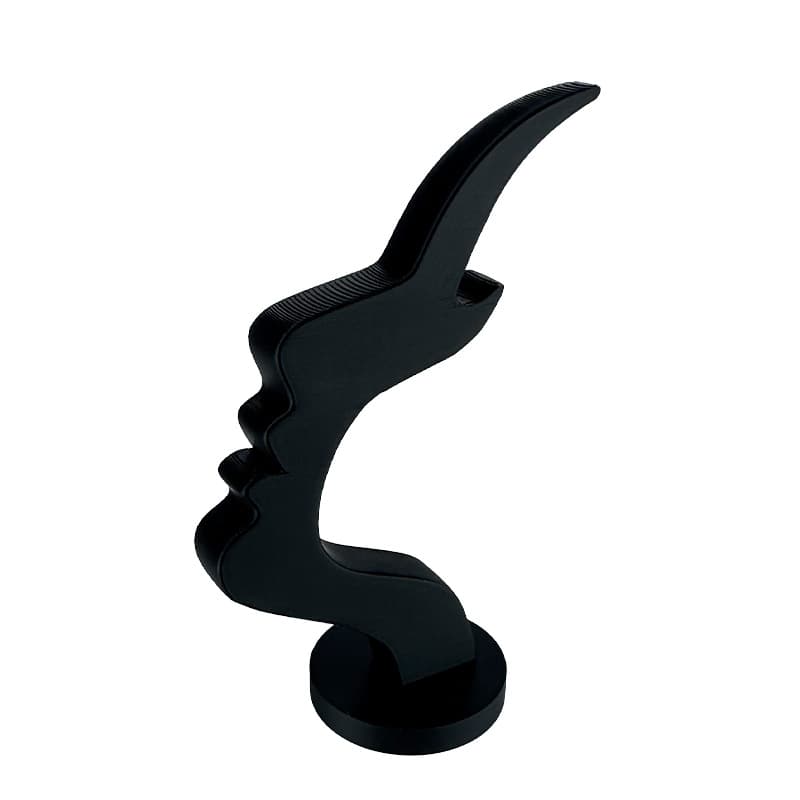 3-Pack Black Abstract Face Eyewear Stand - Sculptural Desk - 13.7 × 5 cm