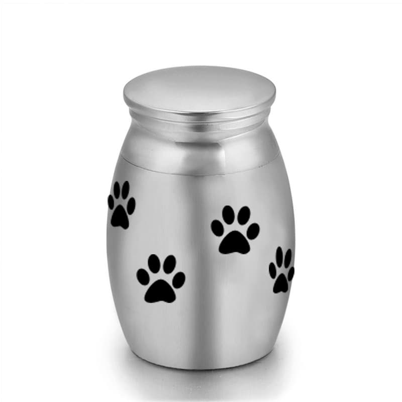 6-Pack 25x16mm Paw Print Mini Memorial Urn - Steel Urn for Dogs and Cats