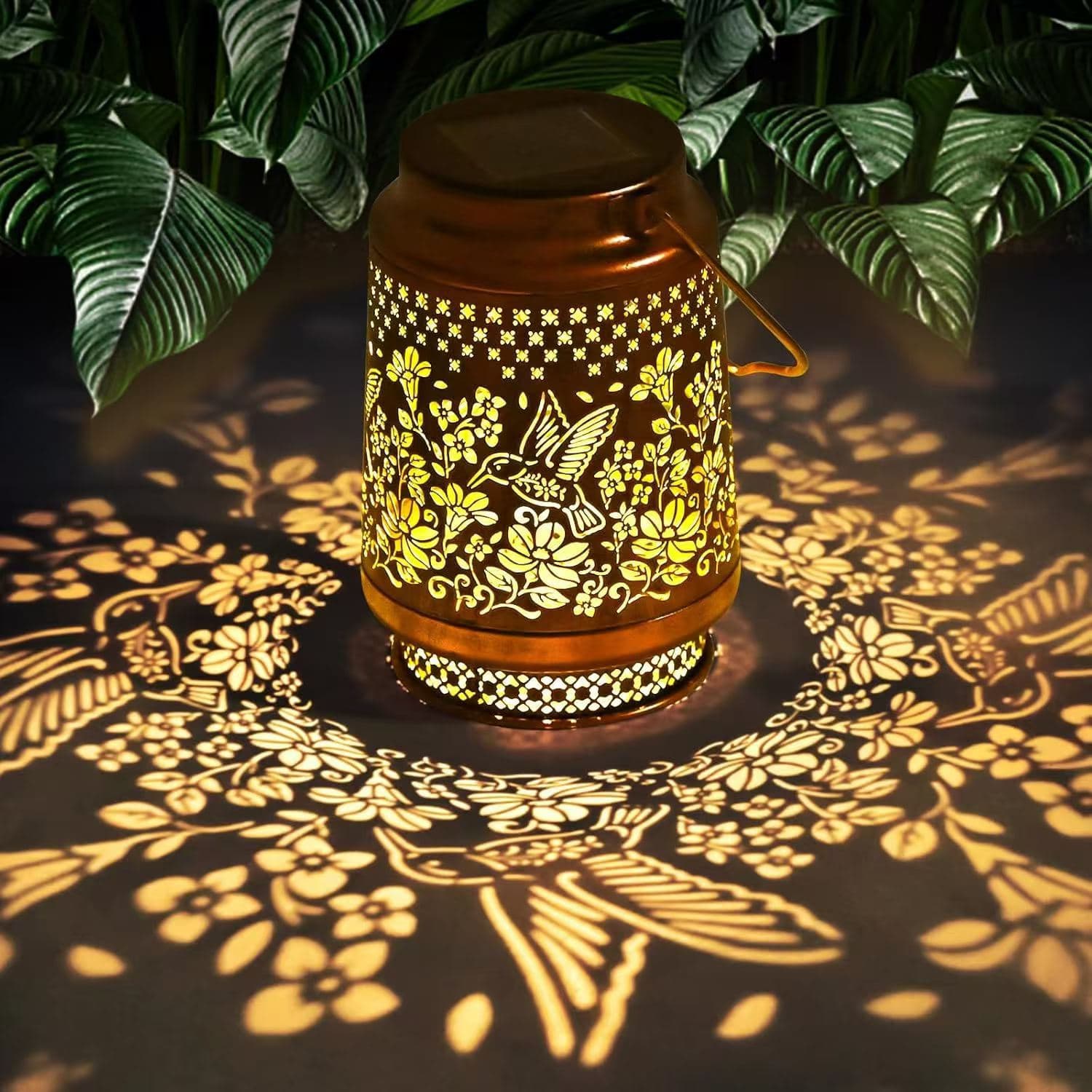 2-Pack Decorative Solar Hummingbird Lantern (11 × 11 × 17 cm)