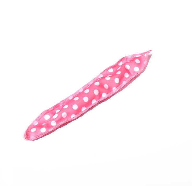 20-Pack Pink Polka Dot Bow Sponge Hair Rollers Set - Soft Sleep Pillow Lazy