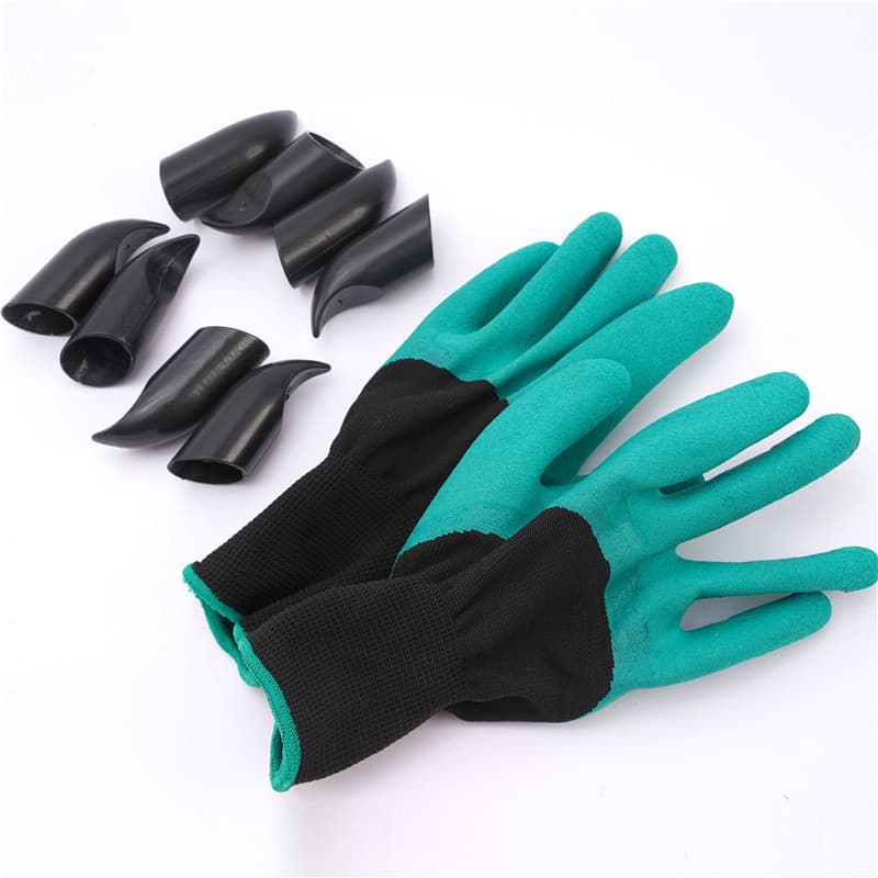 2-Pairs Green Waterproof and Puncture Resistant Gardening Gloves (L: 27 cm)