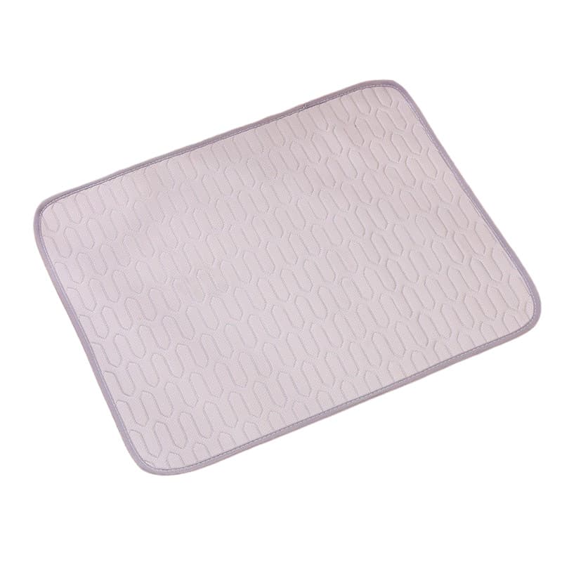 Grey Pet Summer Ice Silk Cooling Mat - Breathable Latex - Size 150 × 100 cm