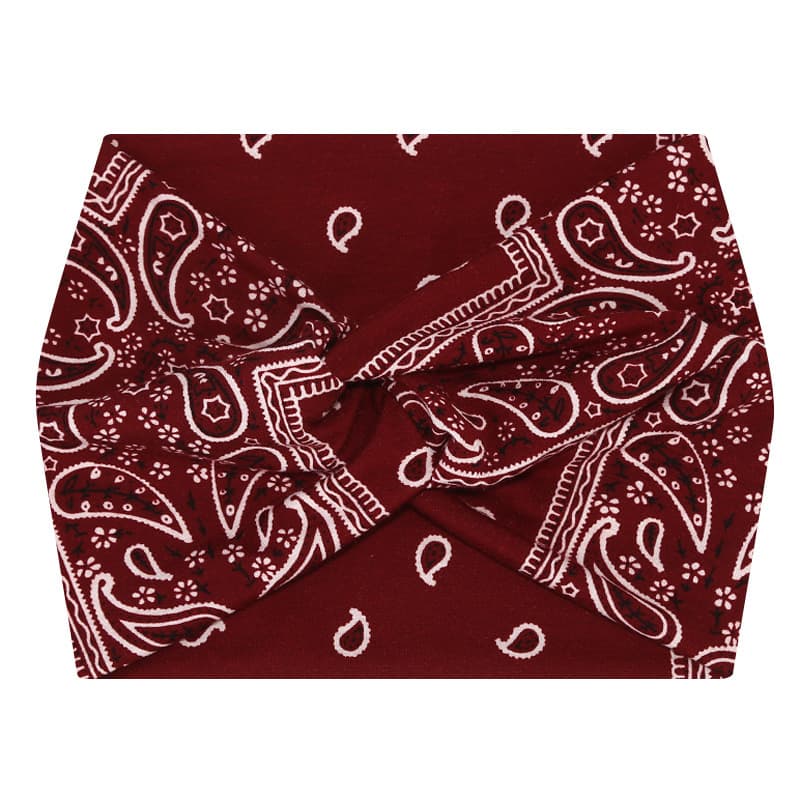 5-PCS Cashew nuts are red Women's Extra Wide Turban Headband - Elastic Yoga