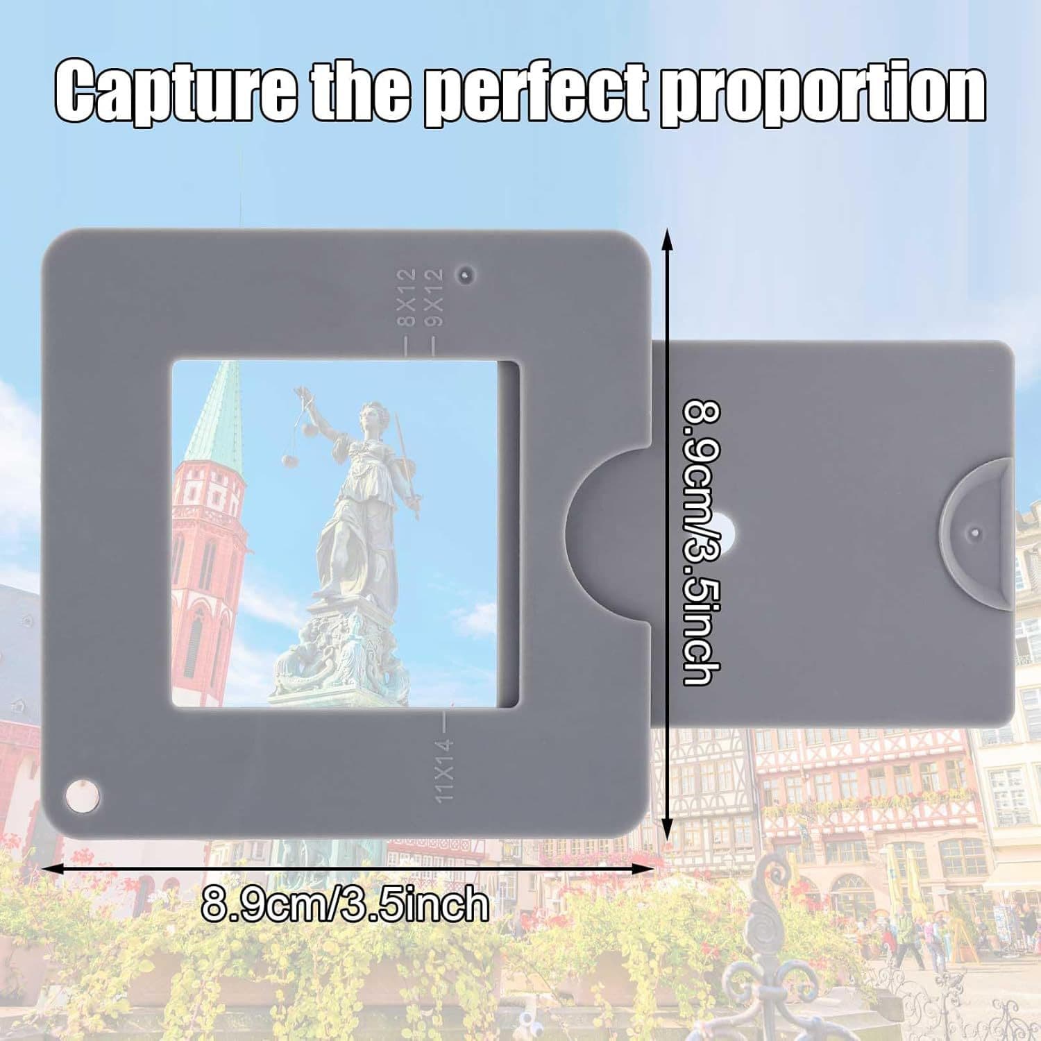 3-PCS Grey Portable Artist View Catcher Viewfinder Tool for Painting