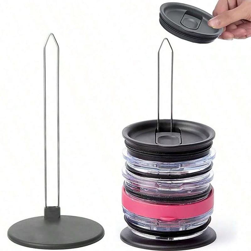 5-PCS Universal Tumbler Lid Organizer Stand Vertical Storage Rack