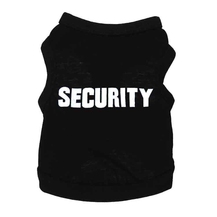 2 Pack Security Printed Pet Vest - Breathable Cotton Dog Shirt - Chest 30 cm