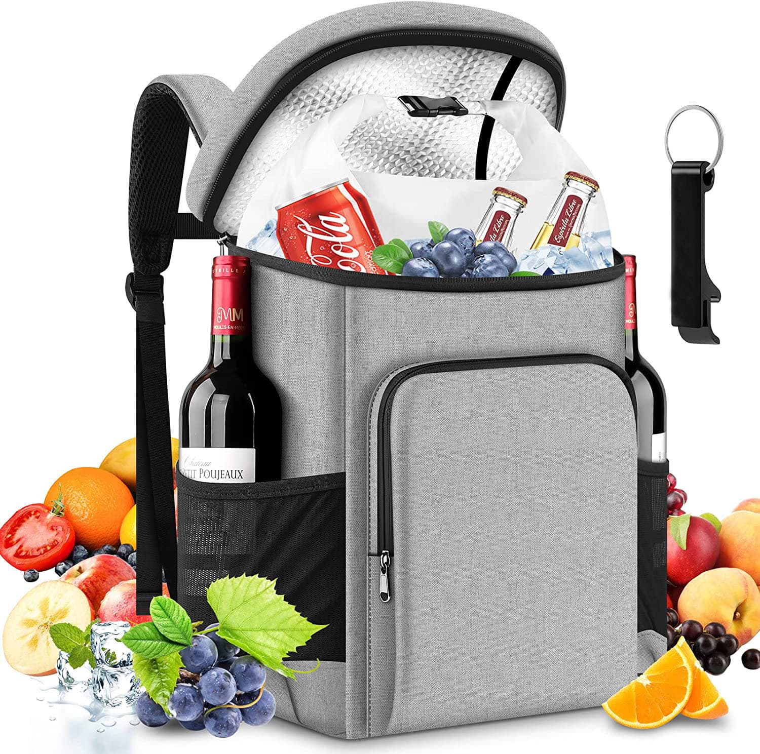 Large 45 Can Insulated Cooler Backpack for Picnic, Beach, and Camping