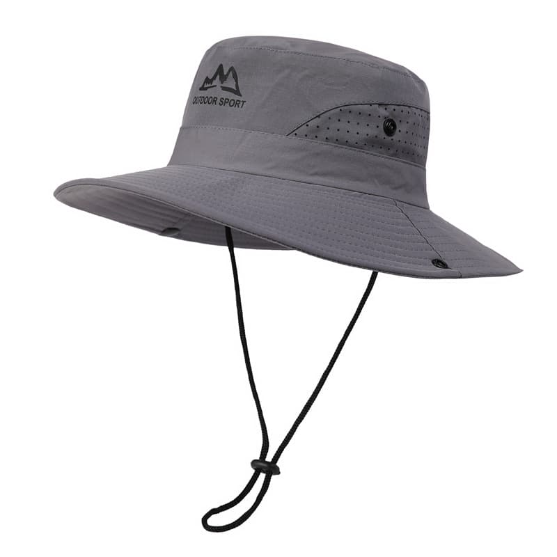 Wide Brim Sun Hat Waterproof UV Protection Boonie Bucket Cap Mesh Breathable