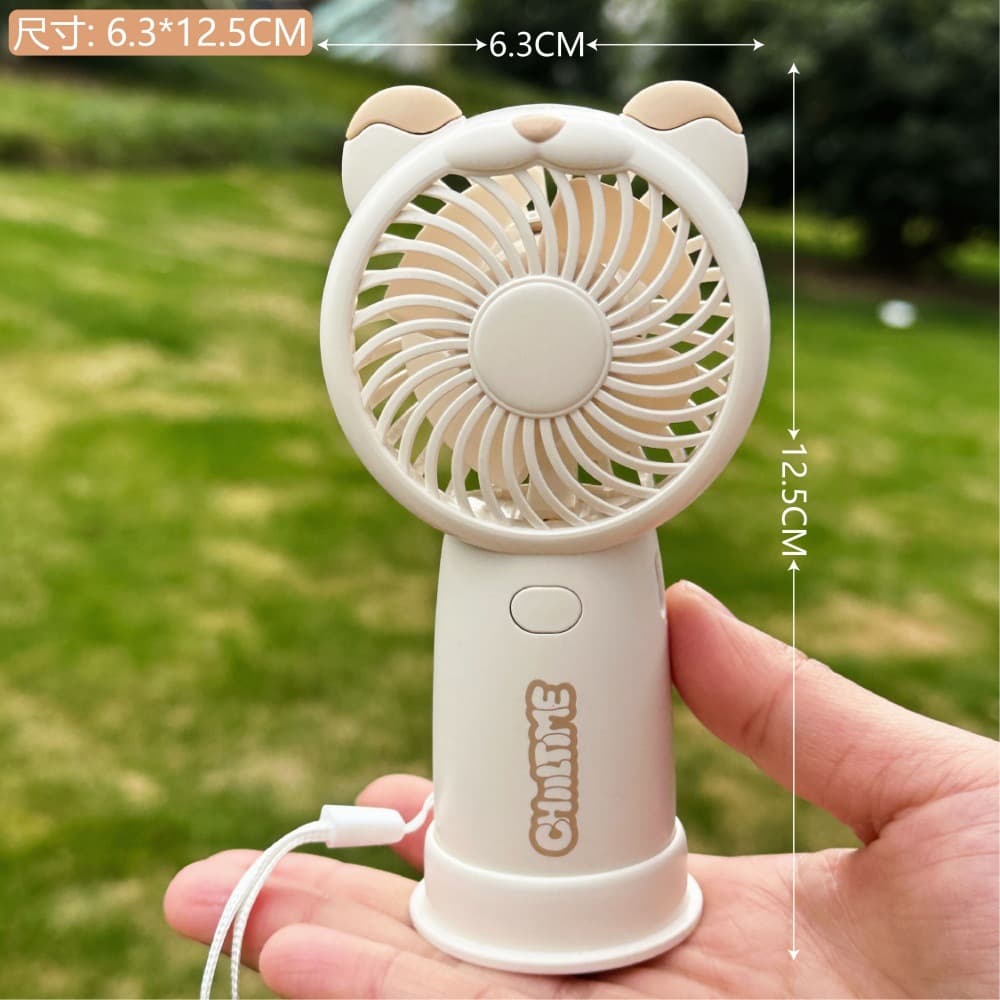 Mini Handheld Fan Rechargeable Portable Personal Cooling Device Bear Design