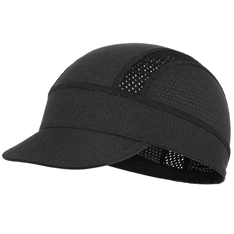 Black Mesh Cycling Cap Under Helmet Liner Breathable - Black Helmet Moisture