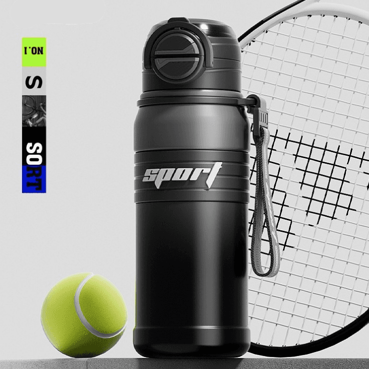 2-Pack Black 680 ml Large Capacity Sports Insulated Tumbler - 2 Pack Black