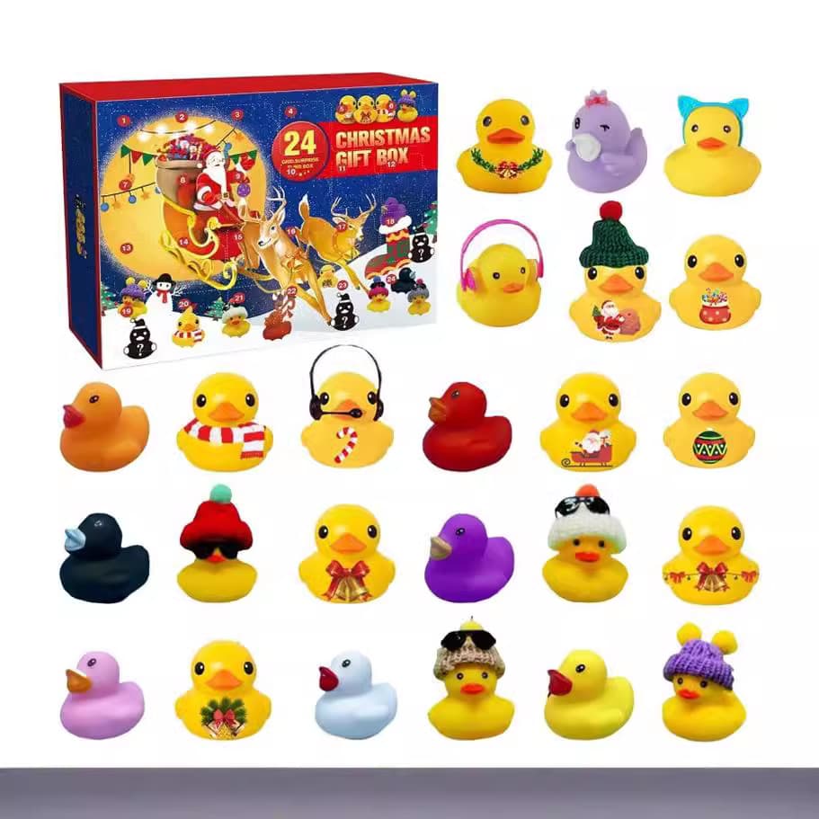 Christmas Rubber Duck Advent Calendar - 24 Days Countdown - Blind Box