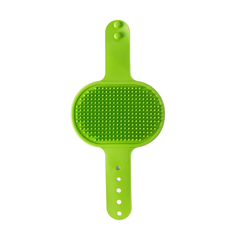 3-Pack Green Multi-Functional Adjustable Silicone TPR Pet Grooming Massage