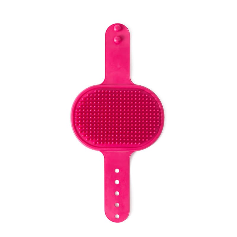 3-Pack Pink Multi-Functional Adjustable Silicone TPR Pet Grooming Massage
