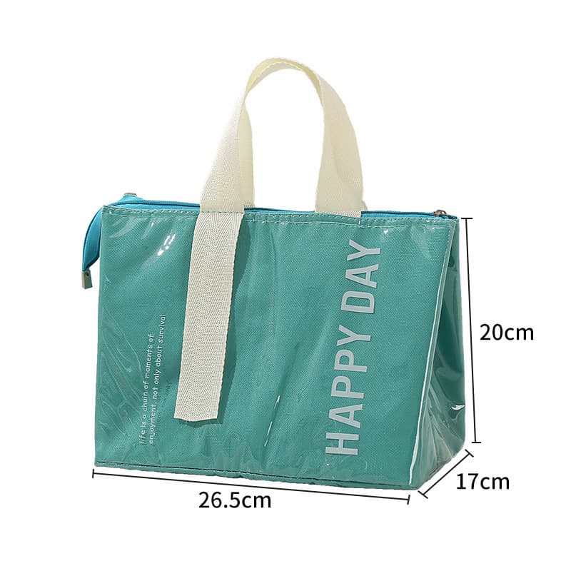 2-Pack Green Dopamine Color Block Insulated Lunch Bag - Large Capacity