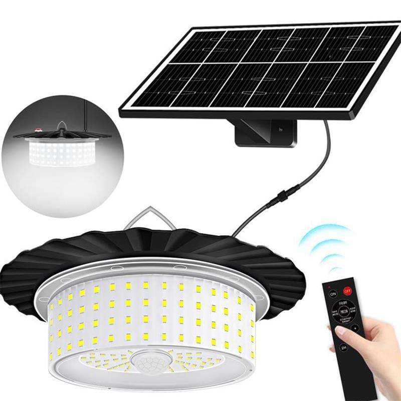244 LED Solar Motion Sensor Pendant Light - IP65 Waterproof Barn/Patio Light