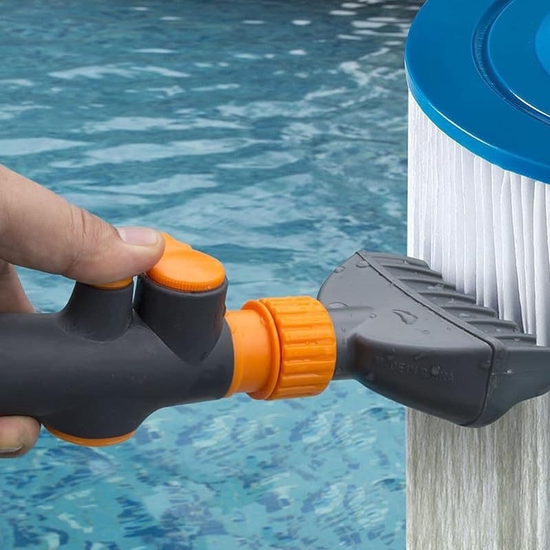 Handheld Pool Filter Cartridge Cleaning Brush - Essential Cleaning - Plastic