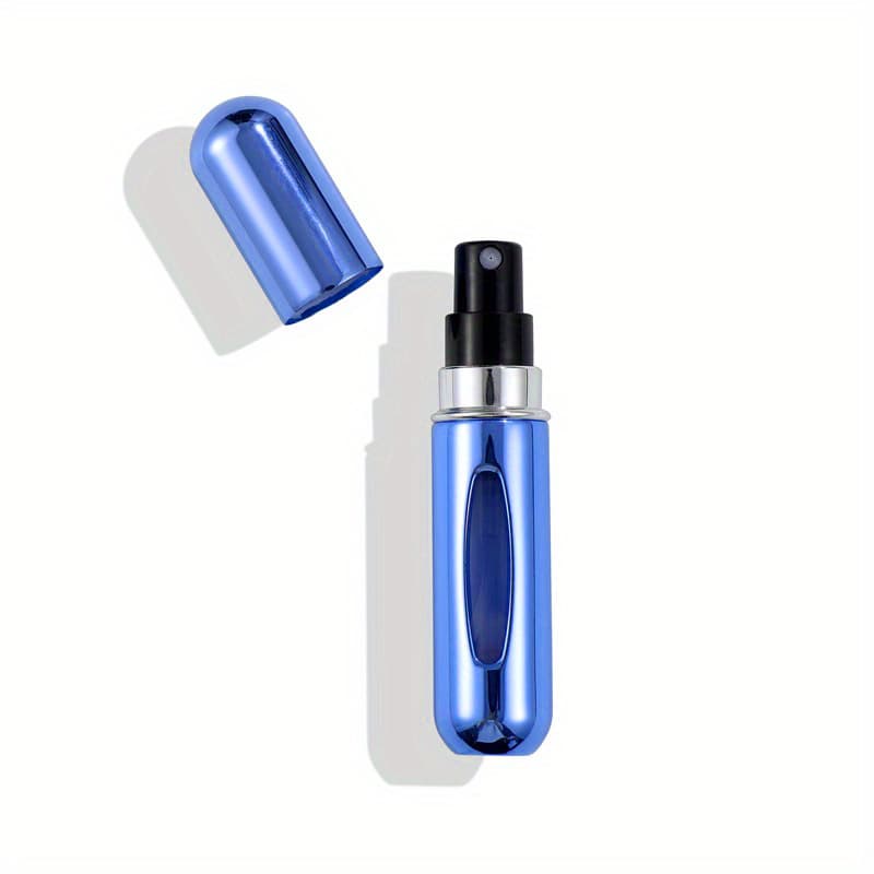 4-Piece Blue Portable Perfume Atomizer Bottle (5 ml) - Refillable Travel