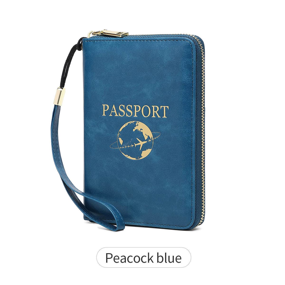 Peacock Blue RFID Blocking Travel Passport Holder - Multi-functional