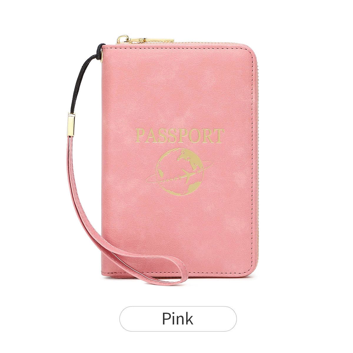 Pink RFID Blocking Travel Passport Holder - Multi-functional