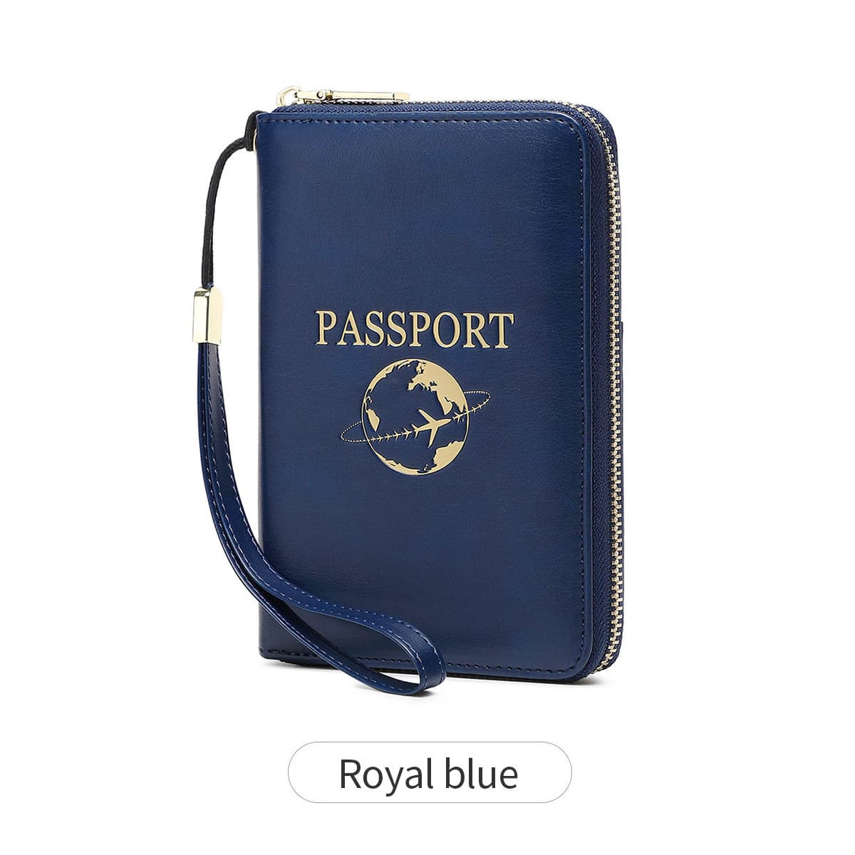 Royal Blue RFID Blocking Travel Passport Holder - Multi-functional