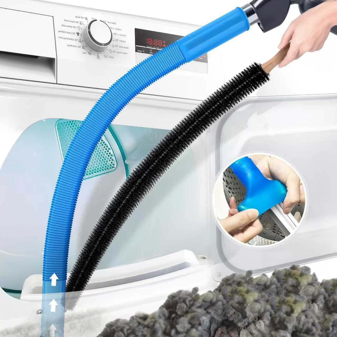Sealegend Dryer Vent & Washing Machine Deep Cleaner Kit - 8M Flexible Vacuum
