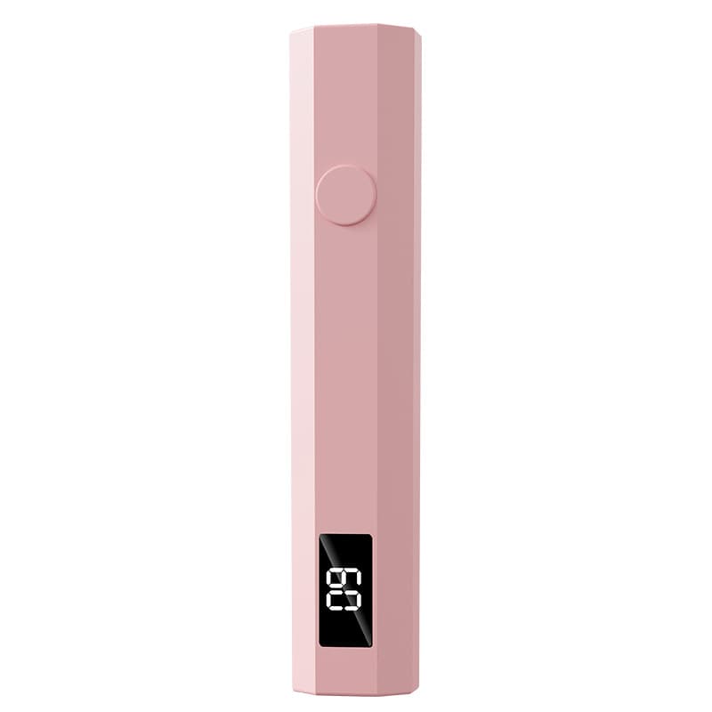 Pink Mini Handheld LED/UV Manicure Light with Digital Display - Portable